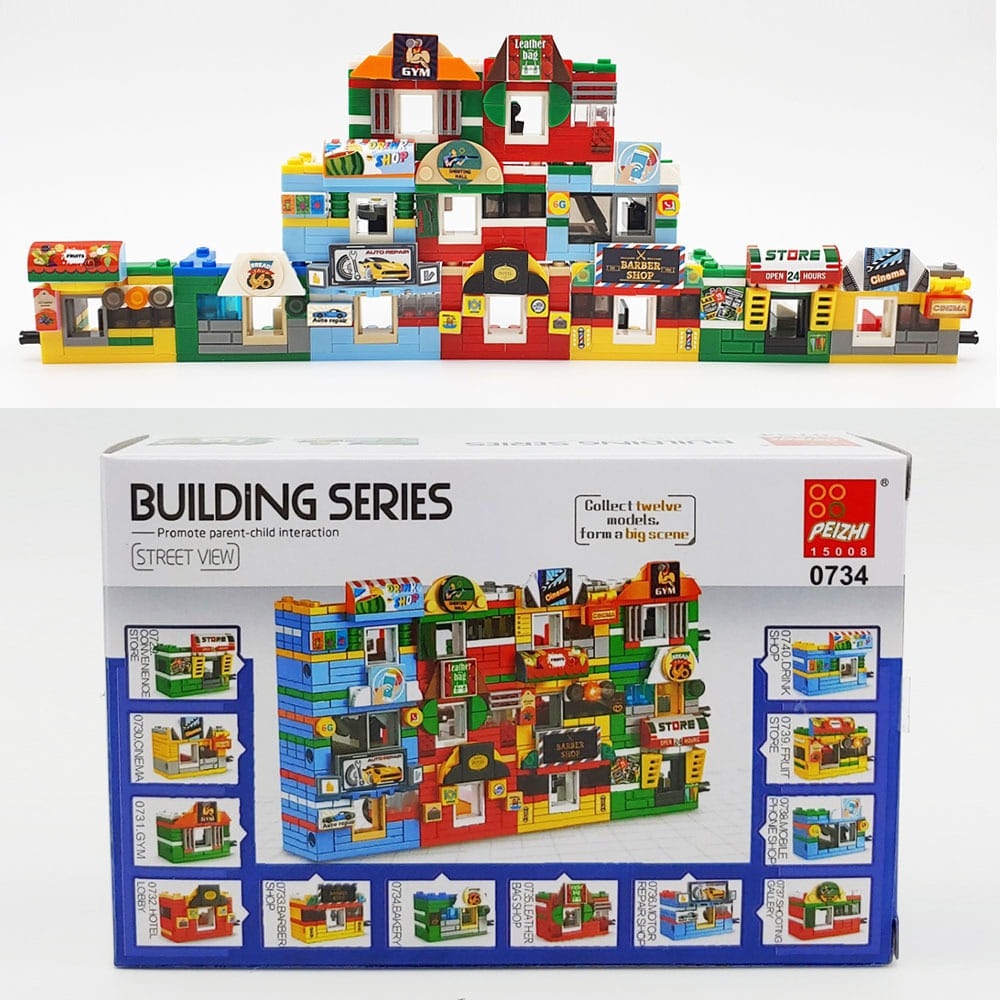 3000 빌딩 시리즈 블럭 12개묶음-빌딩블럭 어린이집 유치원 답례품
